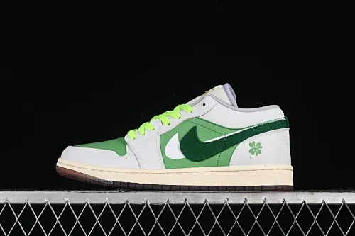 All categories Air Jordan Jordan series basketball shoes Air Jordan 1 Low Air Jordan 1 Low AJ1 Joe 1 white and green double hook low-top retro basketball shoes FZ5046-041